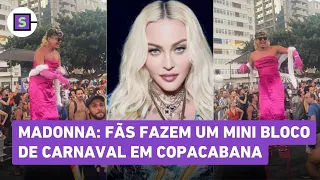 Show da Madonna: fãs fazem um mini bloco de carnaval na orla de Copacabana