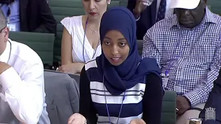 Khulisa at the Youth Select Committee on Knife Crime, July 12 2019