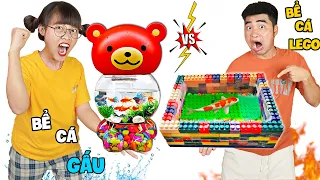 Hà Sam Thử Thách Làm Bể Cá Lego Và Bể Cá Con Gấu - Bể Cá Cảnh Mini Siêu Đẹp