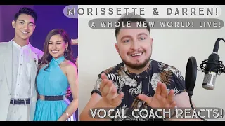 Vocal Coach Reacts! Morissette Amon & Darren Espanto! A Whole New World! Live on the Wish Bus!