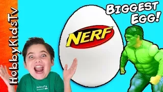 Giant NERF Surprise Egg with HobbyDad as Hulk