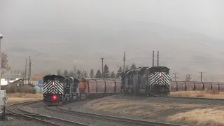 Trains in the rain on the Montana Rail Link - 10/20/2017 // Trinity Rail Productions