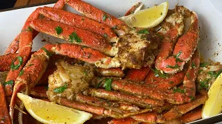 World's Best Garlic Butter Crab Legs! Baked Crab Legs| How to Cook Crab Legs in the Oven!