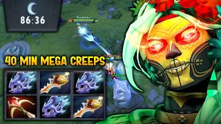 40 Min Defending Mega Creeps - One Man Army Muerta | Dota 2 Gameplay