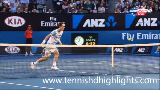 Andy Murray vs Tomas Berdych AMAZING POINT 1/2 Australian Open 2015