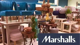 MARSHALLS  FURNITURE CHAIRS TABLES HOME DECOR SPRING SHOP WITH ME SHOPPING STORE WALK THROUGH 4K