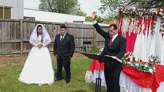 Boda de hno Gustavo y hna Mirna Presentación a Dios. X el pastor Armando del cid