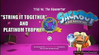 Sackboy: A Big Adventure Knitted Knight Trial 16 String It Together and Platinum Trophy