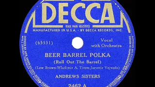 1939 HITS ARCHIVE: Beer Barrel Polka - Andrews Sisters
