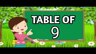 Table of 9 l Multiplication Table of 9 l Table of Nine l नऊ का टेबल l  नऊ चा टेबल  l 9 ka table l