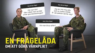 En frågelåda om att göra värnplikt: Majken och Birger