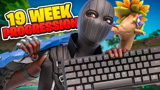 19 WEEK Fortnite Keyboard and Mouse Progression! (Controller to KBM) + Handcam