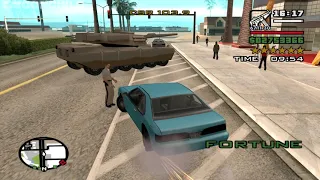 6 Star Wanted Level - GTA San Andreas - Cop Wheels - Heist mission 4