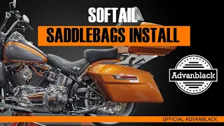Put Touring Saddlebags On Your Softail @Advanblack  Color Matched Saddlebags