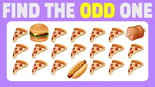 【Easy, Medium, Hard Levels】How Good Are Your Eyes? Food Edition 🍕🍔🍦 Find the ODD emoji out  #5