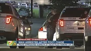 Man arrested after foot chase