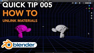 Blender Quick Tip 005 - How To Unlink Materials In Blender 2.8