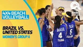 Beach Volleyball 4x4 - Brazil vs USA | Women's Group A Match | ANOC World Beach Games Qatar 2019