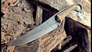 making a camping knife from leaf spring