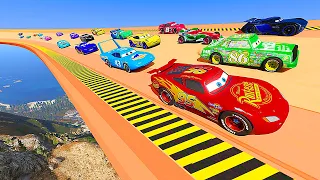 Race Disney Cars Crazy Track - Lightning McQueen VS Jackson Storm Chick Hicks  Cruz Ramirez & Friend