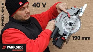 It's finally here!!!!!!!!!! 40 V Parkside Performance circular saw PPHKSA 40-Li A1