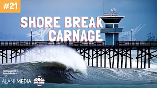 SHORE BREAK CARNAGE AS MONSTER WEST SWELL HITS CA - The Couch Surfing Show #21