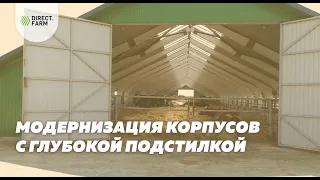 Способ модернизации корпусов с глубокой подстилкой для КРС