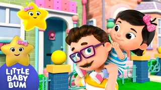 Dad And Mia Go For A Walk And Meet People! | LittleBabyBum Nursery Rhymes for babies
