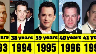 Tom Hanks evolution: Tom Hanks from 1985 to 2024