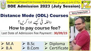 How to pay MANUU Dsitance Course Fee 2023 | داخلہ فی کی ادائیگی کیسے کریں  #MANUU #Urdu #RizwanZahir