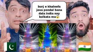 Sreebhumi Durga Puja Pandal Burj Khalifa Pandal Kolkata | Shocking Pakistani Family Reactions |