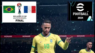 eFootball 2024 PC | Brazil vs France | FIFA World Cup Final | Snow Gameplay | Phil Gaming OP