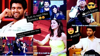 Vijay Deverakonda is always in rush to meet Rashmika confirms Ananya at koffee with karan