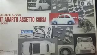 UNBOXING THE VINTAGE GUNZE - SANGYO  1/24 FIAT ABARTH  ASSETTO CORSA KIT for  GEORGE THAT MOFO DAMON