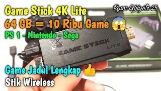 Unboxing & Review TV Game Stick 4K Lite & Cara Pasang TV Stick Game di TV (10 Ribu Games - 64 GB)