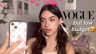 delusional girl pretends she's in a vogue beauty secrets video