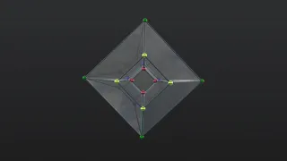 Animation of a tesseract (four-dimensional hypercube) rotating around multiple planes.