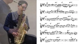 Take the A train (easy solo) for saxophone