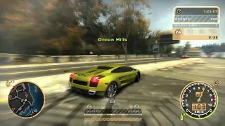 NFS Most Wanted REMASTERED Gameplay (Graphics Mod) / LAMBORGHINI GALLARDO