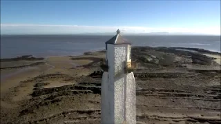 Aerial views of Southerness and Rockcliffe on the Solway Firth SW Scotland