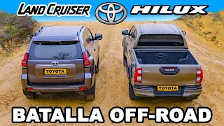 Toyota Hilux vs Land Cruiser: ARRANCONES CUESTA ARRIBA ¡¿y cuál es el mejor en OFF-ROAD?!