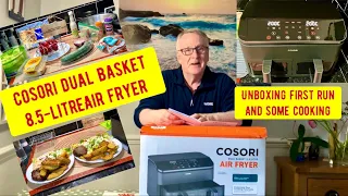 Cosori dual basket 8.5 Litre air fryer unboxing with 3 meals. https://amzn.to/4aOfDmH