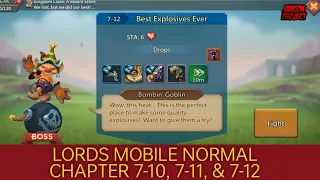 Lords Mobile Chapter Normal 7-10, 7-11 and 7-12