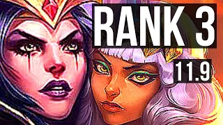 LEBLANC vs QIYANA (MID) | Rank 3, 8/1/10, 6 solo kills | JP Challenger | v11.9