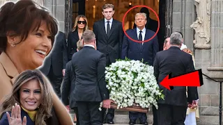 Melania Trump's mother's funeral attended by former president Donald Trump in Florida