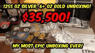 Big Silver Unboxing! $30,500 - 1255oz Silver + 6oz Gold! #SilverStacking
