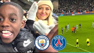 THE MOMENT FANS PITCH INVADED FOR MESSI| MANCHESTER CITY V PSG MATCHDAY VLOG