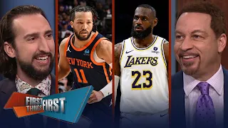 Knicks defeat Sixers in Game 4, Embiid upset & LeBron, Lakers avoid sweep | NBA | FIRST THINGS FIRST