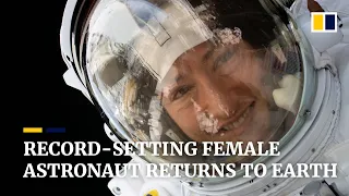 Female Nasa astronaut back on Earth after record-breaking space mission