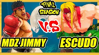 SFV CE 🔥 MDZ Jimmy (Ryu) vs Escudo (Alex) 🔥 Ranked Set 🔥 Street Fighter 5
